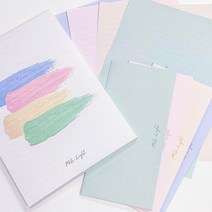 [프렌치로즈]6타입 LED 코르크 유리병 기념일 선물 꽃 편지지 세트, 핑크프리저브드플라워