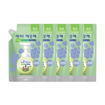 [LION] 아이깨끗해 거품형 대용량 450ml 리필 5개 (레몬/청포도/순) /손세정제/, 3.청포도