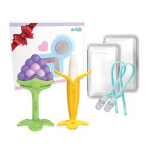 [앙쥬] 치발기 2종세트-바나나+3D(포도), 선택:치발기 2종세트-바나나+3D(포도)