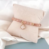 피치 문스톤 원석 팔찌 BZ453