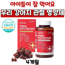 펫생각 강아지 관절 영양제 슬개골 탈구 관절 연골 MSM 글루코사민 칼슘 보스웰리아, 2개 (4개월)