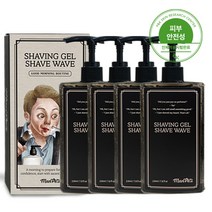 맨베티 쉐이브웨이브 저자극 이끼추출물 쉐이빙젤, 230ml x 4개