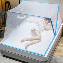 호프너 1초 원터치 모기장 폴딩 텐트 방충망 캠핑 침대 싱글 퀸 패밀리