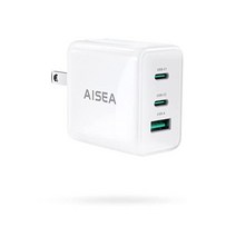 PD 충전기 USB Aisea 65W GaN Type C 급속 호환 USB-C 2개 및 A 3개 GaN(질화갈륨) 접이식 플러그 PSE 기술 표준 iPhone/Android/iPa