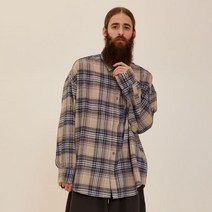 카고브로스 CB FLANNEL OVER CHECK SHIRT BEIGE