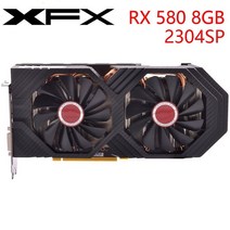CPU 그래픽카드 데스크탑 XFX 비디오 카드 RX 580 8GB 256Bit GDDR5 그래픽 AMD 500 시리즈 VGA RX580 디스플레이 포트 HDMI DVI