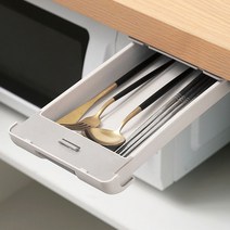 부착형 수저 정리함 주방 조리도구 카라반 수납 정리, 부착형히든서랍