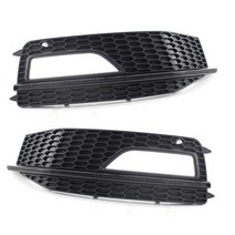 2X 매트 블랙 앞 범퍼 안개등 그릴 아우디 A4 13-15 에 적합, 한개옵션0