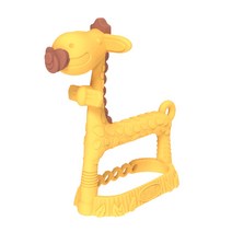 앙쥬 3D 기린 팔찌 치발기, 3개월 이상, 옐로우, 1개