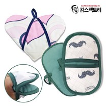모던 미니 냄비장갑 1P 오븐장갑 패브릭 면 주방장갑 손잡이, 선택4. 하트형 주방장갑 2P세트