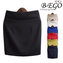 비에고 4634BG 스판 4부 H라인 스커트