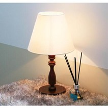 단스탠드 갓 원통 엔틱느낌 안방 침대옆 조명 스탠드등갓 무드등, 브라운