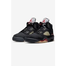 [국내 매장판] JORDAN 여성 에어 조던 5 레트로 GTX - OFF NOIR/FIRE RED-BLACK-MUSLIN 314690