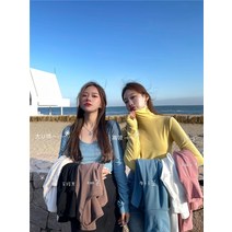 HQINT 여성 겨울티 오버핏 긴팔티셔츠 빅사이즈 심플 여자 티셔츠 티셔츠긴팔 긴팔티 겨울 베이직 데일리 기본티 ZB-47374