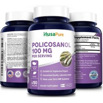 쿠바산 폴리코사놀 고함량 100mg 180캡슐 옥사코사놀, 폴리코사놀 100mg 180베지 캡슐비건