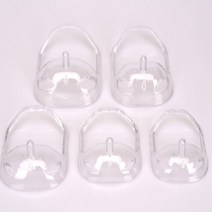 남자 구렛나루 다듬기 옆머리 수염 코털 스타일 자 모형 모양 정리 5PCS 다용도 휴대용, C.투명 5개룩 + 1개