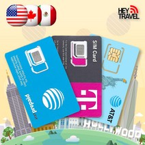 미국유심 티모바일 AT&T LTE 완전무제한 데이터 통화 하와이 뉴욕 캐나다 멕시코 여행 유심칩, AT&T 무제한(아이폰만 가능), 7일