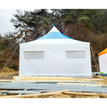 [미승텐트] 몽골텐트 2m x 5m (벽면별도) 몽골천막 행사용천막 이동식천막 그늘막천막, 백색