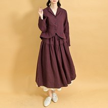 내추럴가든 백 스트링 린넨 자켓