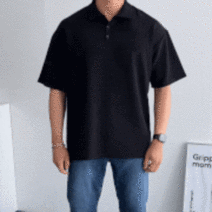데일트 남자 오버핏 반팔 카라티