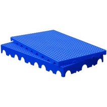 플라스틱 깔판 고강도 팔레트 지게차 중량 파렛트, 두꺼운 큰 격자 1000x600x50mm, 1개