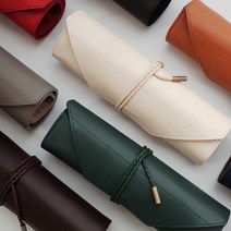 컨트롤9 오리진L 시그니처 천연소가죽 롤필통 두루마리 롤파우치 가죽필통, 카멜브라운