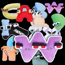 알파벳로어 인형 영단어놀이 유치원선물 26가지 영어완구 잉글리쉬인형 ALPHABET 영어놀이 레인보우프렌즈, W인형