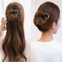 칼라큐빅비녀 비녀 올림머리비녀 U자비녀 뒤꽂이 비녀 WF _ 비녀뒤꽂이 0 + W6 HJ^*★ BC