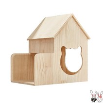 고양이 원목 미니 캣타워 캣폴 DIY 캣워커 고양이 선반 스크래쳐 캣타워 만들기 42, 월 하우스