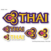 STEA 세계 항공사 로고 스티커SET 스티커, 33 THAI