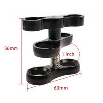 알루미늄 CNC 볼 헤드 나비 클립 다이빙 라이트 암 360 도 어댑터 브래킷 홀더 OSMO 액션 카메라용 Gopro YI 용, MOLD_CHINA | 다이빙 및 스노클링