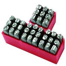 지픽스 타각기 금속 스탬프 각인기 수동 활자 조각기, 레터 레귤러 4mm (A-Z ), 1개