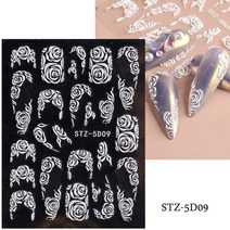 1 pc 디자인 손톱 장식 네일 접착제 손톱 장식 슬라이더 접착제 네일 데칼 SASW5D, STZ5D09