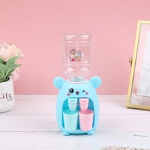 미니 냉온 수기 정수기 위한 워터 디스펜서 선물 귀여운 물 주스 우유 마시는 분수 만화, 파란색