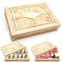 창살 원목사각상자 (명절 선물 박스 케이스 곶감 떡, 대1P