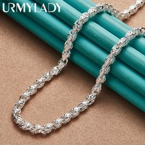 모스부호목걸이 urmylady 925 sterling silver bamboo chain charm necklace for man women 웨딩 패션 쥬얼리 목걸이