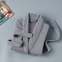바스로브 목욕 수건 사우나 가운 테리 타올 100면 두꺼운 테리, XL178-190cm, 어두운 회색