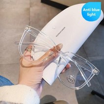 얼굴형에맞는안경 빅사이즈 대두 안경태 남성선글라스 블루라이트 차단 대형 사각형 프레임 패션 레트로 남성 및 여성용 컴퓨터 게임 눈 보호 클래식 일반 유리