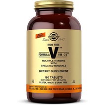 솔가 VM 75 철분 미포함 180정 (타블렛) Solgar Iron Free Formula 180 Tablets, 1개