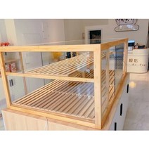레트로 우드 유리 진열장 빵집 쇼케이스 브레드박스, 상세 페이지 참고, 사례 C/ 사이즈문의