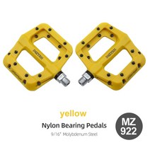 MZYRH-초경량 씰 베어링 자전거 페달 사이클링 나일론 로드 bmx Mtb 페달 플랫 플랫폼 자전거 부품 액세서리, MZ922 yellow