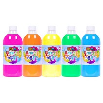 키즈맘아트 뭉게구름 거품물감 5색 리필, 1000ml, -