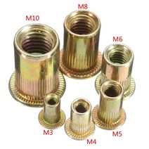리베트 10/20PCS 아연 도금 탄소강 리벳 너트 M3 M4 M5 M6 M8 M10 플랫 헤드 나사 삽입 캡, [02] 20pcs, [02] M4, 02 20pcs_02 M4