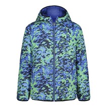 Under Armour 남아용 Pronto 패딩 재킷 중간 무게 지퍼 잠금 방수 블랙 포레스트 프린트 Small