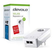 devolo 8733 WLAN 리피터 WiFi 리피터+ ac - 최대 1 200Mbit/s 메시 WLAN 증폭기 액세스 포인트 WLAN 소켓 WiFi 확장기 2x LAN 연결 흰색 -13963, 소켓 포함