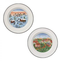 빌레로이앤보흐 디자인나이프 사계절 디너접시 2P 봄+겨울