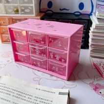 산리오 서랍 수납장 쿠로미 미니서랍 시나모롤 정리함 478794 만화 Sanrioed My Melody Kuromi Kawaii 화장품 보관 서랍 Ins Girl Heart Ji, T-4