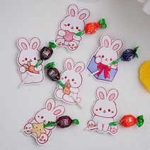 토끼 막대사탕 포장 데코 페이퍼 선물포장, 토끼 6종