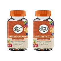 Align Digestive Probiotic 얼라인 다이제스티브 프리바이오틱 프로바이오틱 유산균 젤리 프룻 50구미 2팩