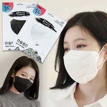 [100매] KF94 독도 마스크 새부리형 대형 비말차단 국산 보건용 블랙 귀편한, KF94 독도 새부리형 대형 블랙 100매